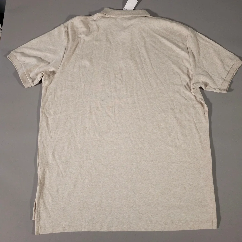 Polo Ralph Lauren Polo Shirt Mens XL Beige Riviera Heather Interlock Classic Fit